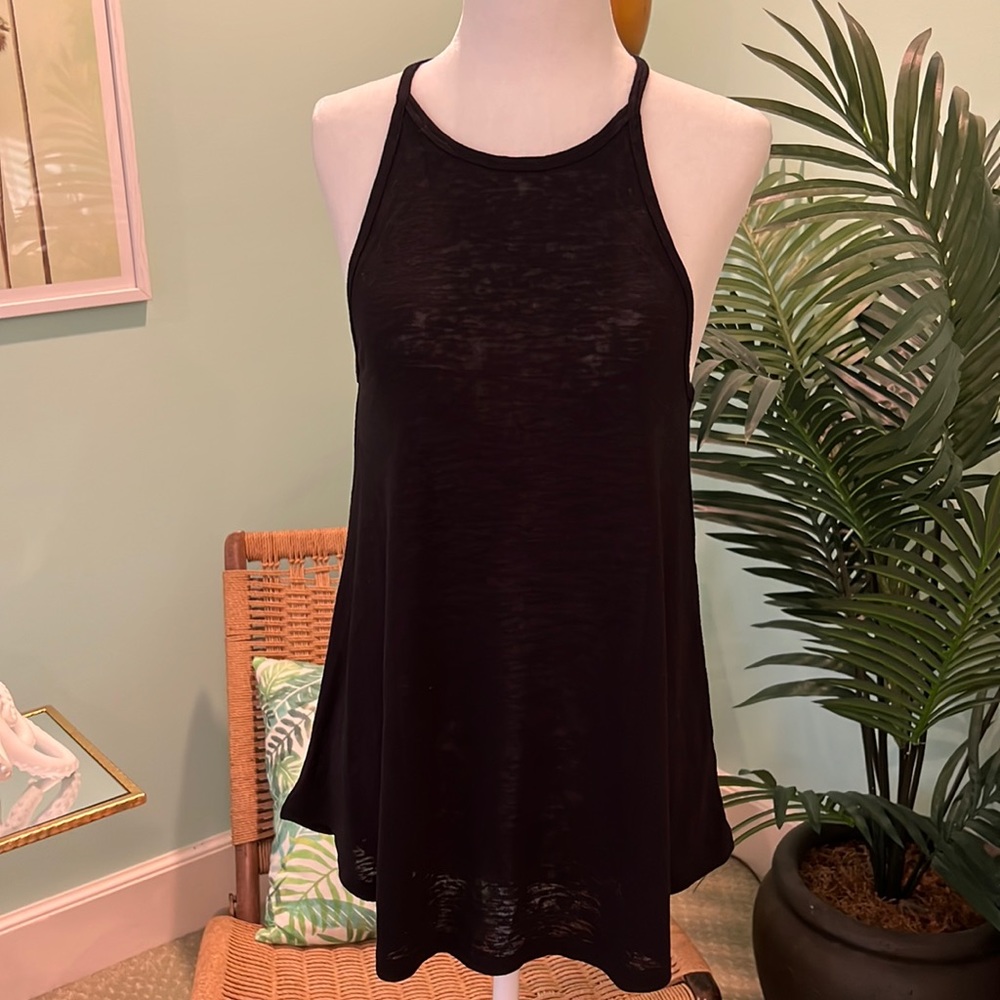 ATHLETA high neck swing tank top black